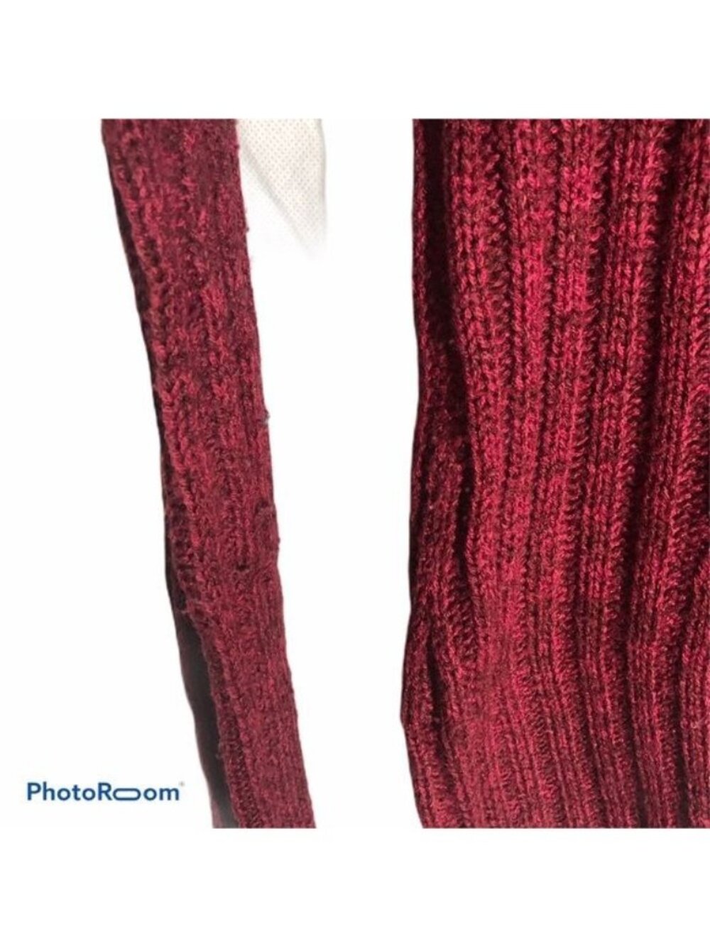 love change cowl neck purple pink knit sweater long sleeve knit button neck READ - Picture 5 of 7